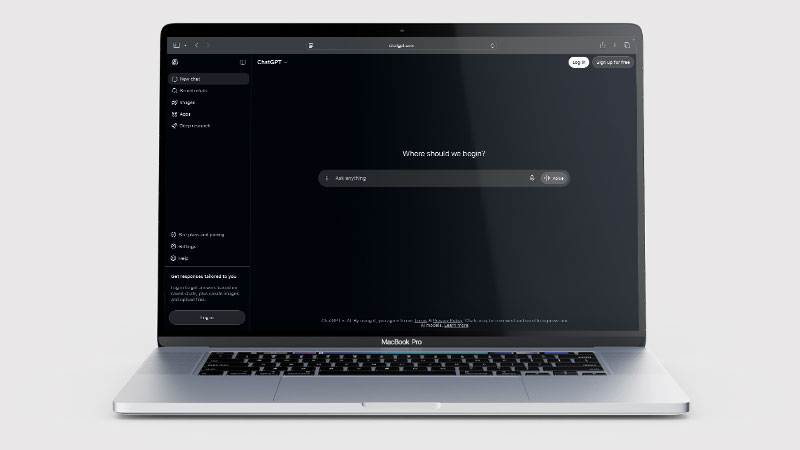 ChatGPT Review. Screenshot on Macbook Pro