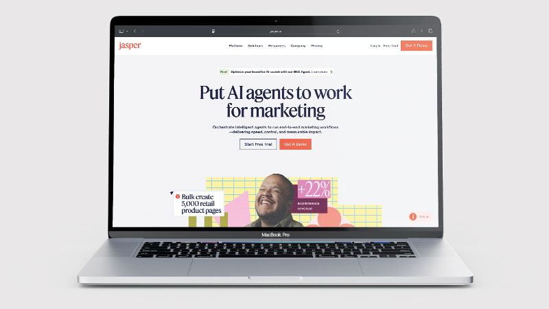 Jasper AI Review desktop screenshot