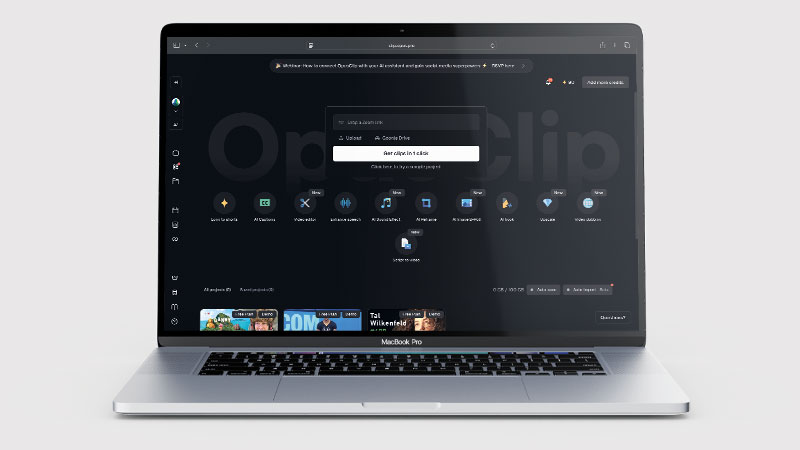 OpusClip login desktop