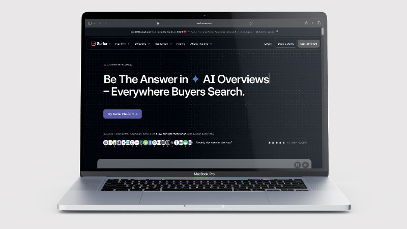 Surfer SEO Review desktop screenshot