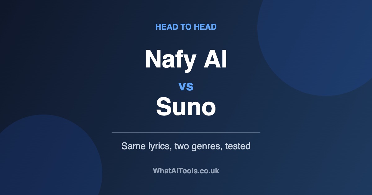 Nafy AI vs Suno (2026): We Put the Same Lyrics Into Both