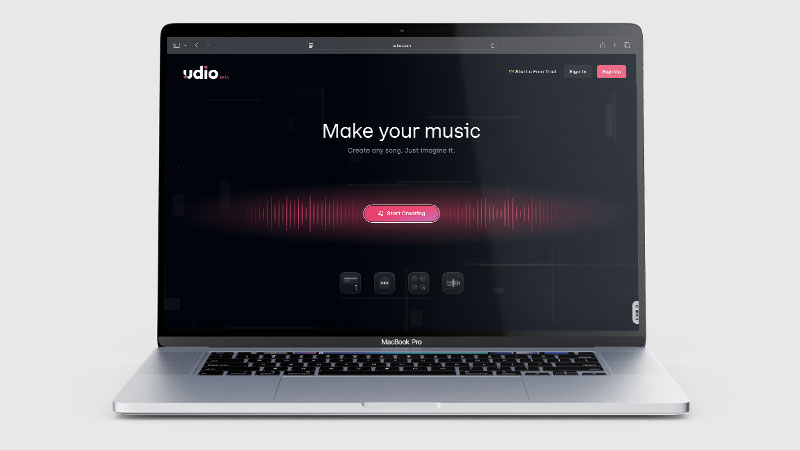 Udio screenshot