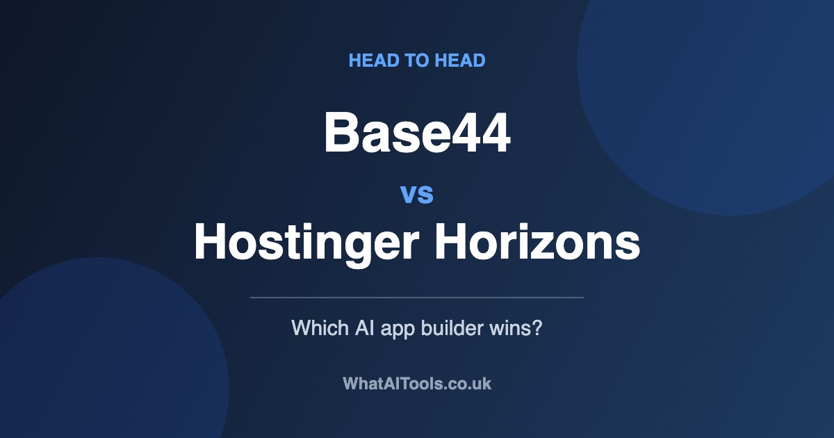 Base44 vs Hostinger Horizons (2026): Which AI App Builder Wins?