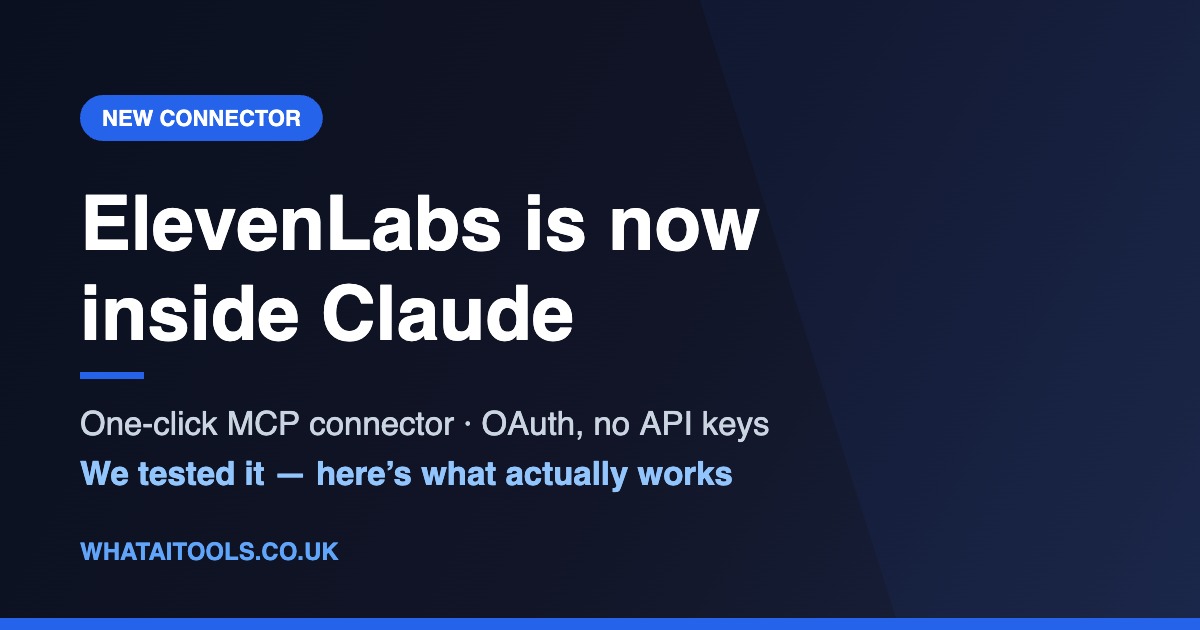 ElevenLabs Is Now Inside Claude: What Its New ElevenLabs MCP Can’t Do Yet
