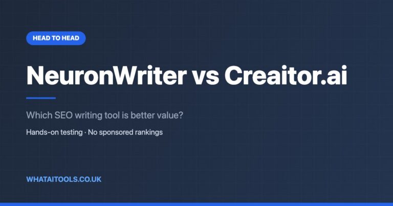 Neuronwriter vs Creaitor AI
