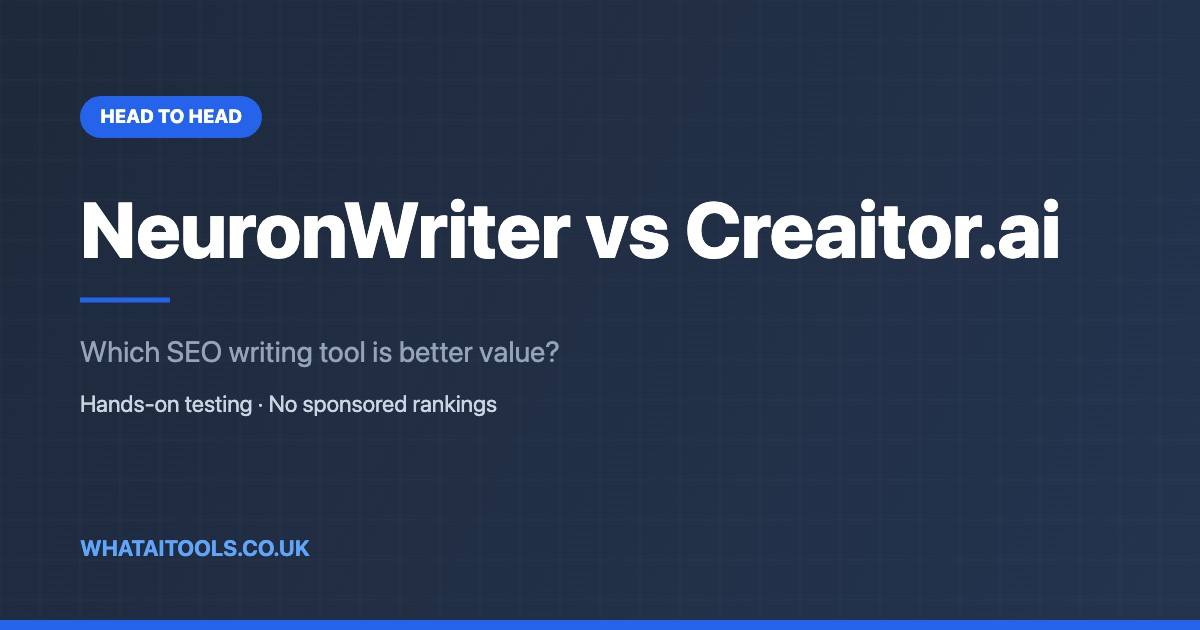 Neuronwriter vs Creaitor AI: Which SEO Writing Tool Wins in 2026?