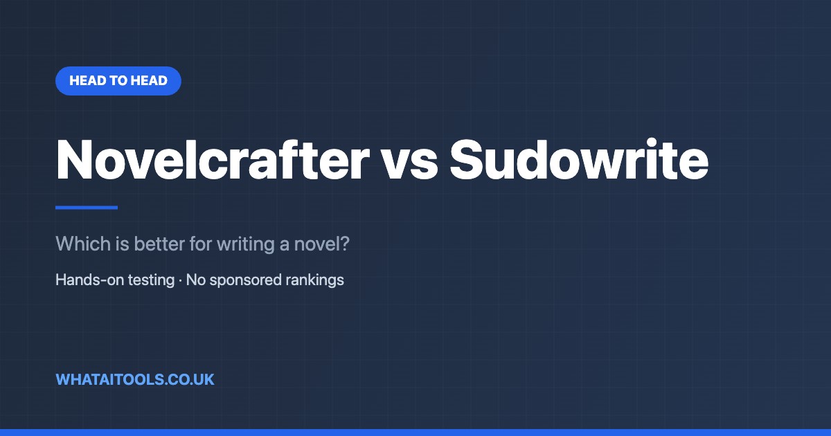 Novelcrafter vs Sudowrite: Which Is Better for Fiction Writers in 2026?