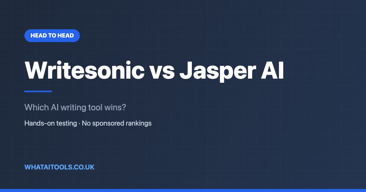 Writesonic vs Jasper AI (2026): Which Is Worth the Money?