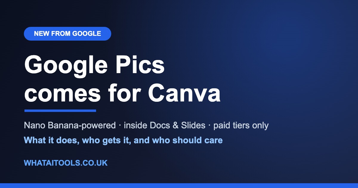 Google Pics Is Here: Google’s AI Image Editor Comes for Canva